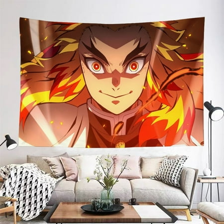 Image of Anime Demon Slayer Christmas Tapestry Classic Photography Background for Homes & Gardens (70.86x59.05inch)