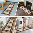 thumbnail image 6 of Country Star Washable Area Rug 2 x 6 ft Farmhouse Texas Star, Soft Non Slip Rugs Stain Repellent Indoor Felt Carpet for Living Dining Room Bedroom Home Office, 6 of 9