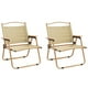 thumbnail image 1 of Sillas de camping plegables VidaXL, juego de 2 unidades, de tela Oxford, color beige, 1 of 9