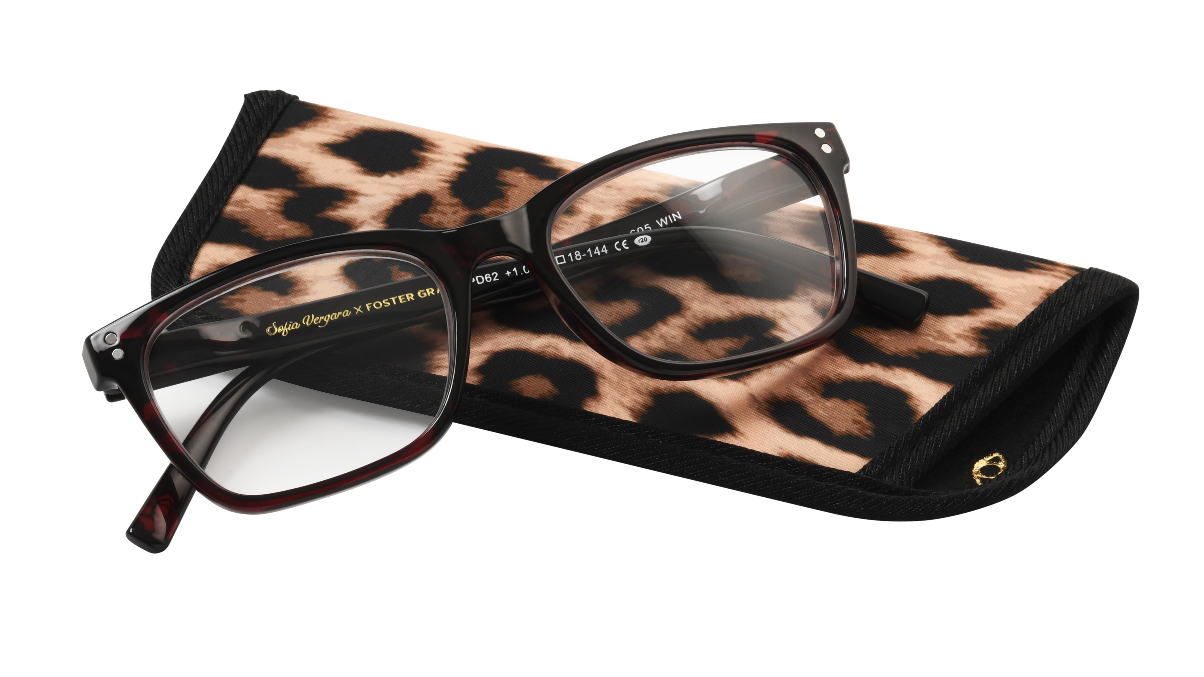 Sofia Vergara Wine Tortoise Square Reader 3.00