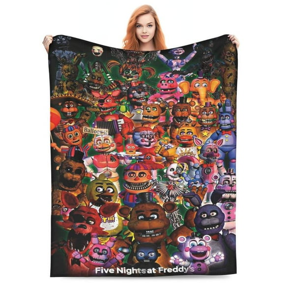 Five Nights At Freddy's Cute Throw Blanket for Girls Boys - Super Warm Soft Plush Fleece Flannel | Winter Sofa Bedding Christmas Birthday Gift Blanket 40x30In