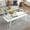 39"Rectangle coffee Table with Transparent Glass White base style1, variant on Sumdeal 38.58“ Rectangle Coffee Table,2-Tier Tempered Glass Tabletop with Metal Legs, Modern Center Accent Table Simple Cocktail Tables for Living Room