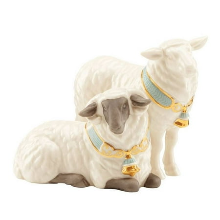 - Lenox First Blessing Pair of Sheep Porcelain Christmas Nativity Figurine