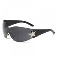 thumbnail image 1 of Gafas de sol Y2k sin montura, gafas de sol para hombre y mujer, gafas de sol envolventes Y2k con escudo sin montura, gafas Y2k estéticas de moda (negro), 1 of 5