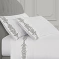 thumbnail image 3 of J. Queen New York  Imperial Embroidered Sheet Set King - Silver, 3 of 5