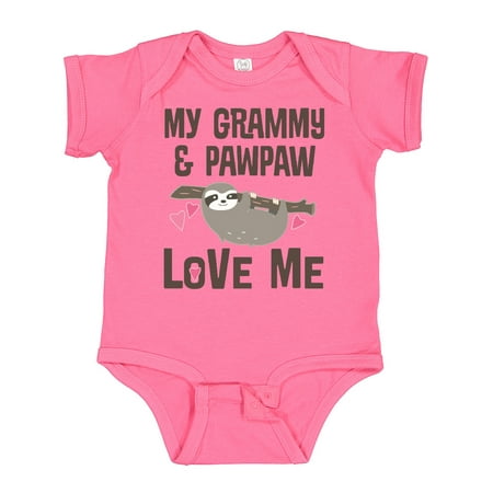 

Inktastic Grammy and Pawpaw Sloth Boys or Girls Baby Bodysuit
