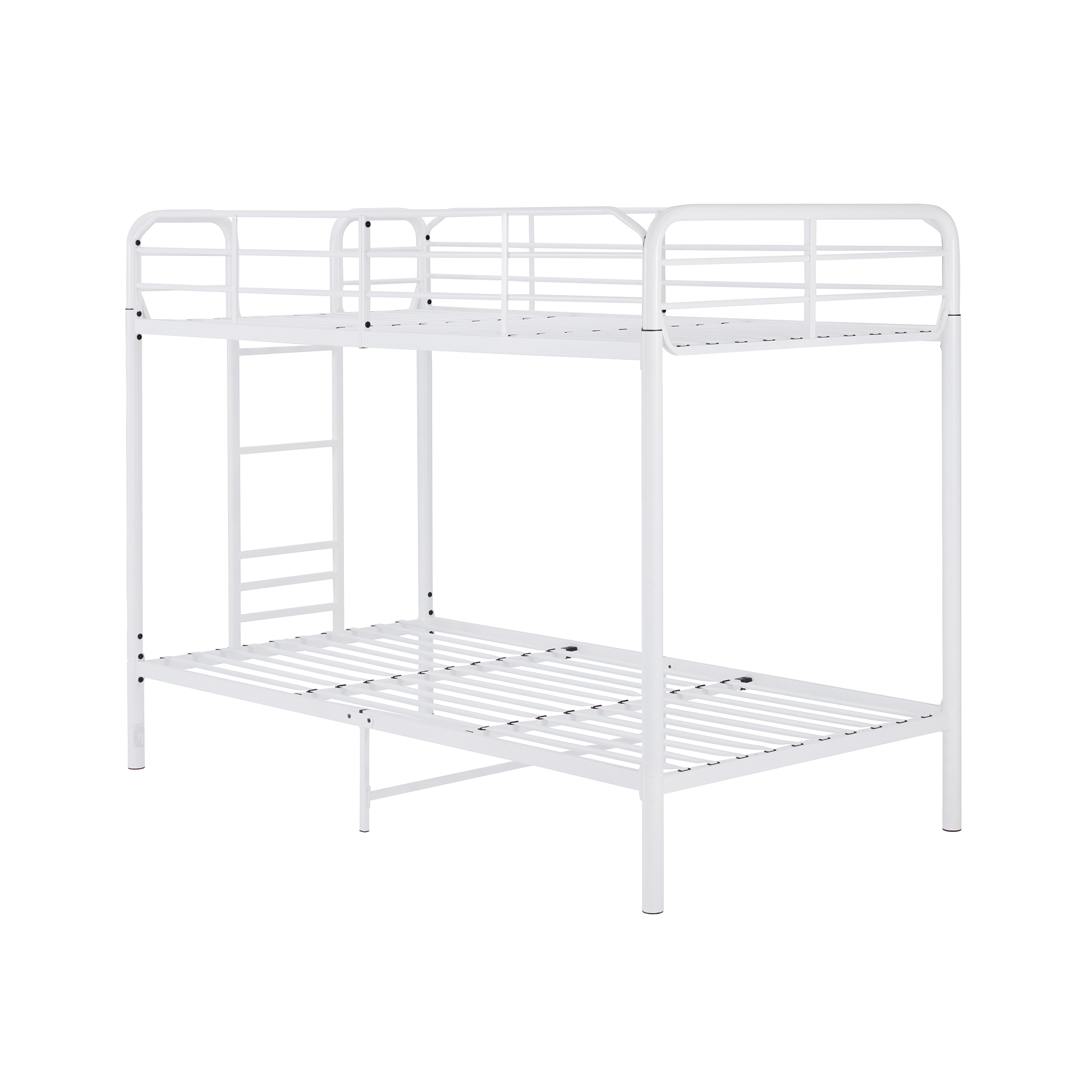 Your Zone Kids Metal Twin-Over-Twin Bunk Bed, White photo 2