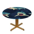 thumbnail image 3 of BCIIG Shark Teeth Pop Art Round Tablecloth, Stain Resistant & Washable, Perfect for Indoor/Outdoor Dining, Wedding, Parties,  Outdoor Picnic Camping and Indoor Kitchen Dining Party Table Cover, 3 of 8