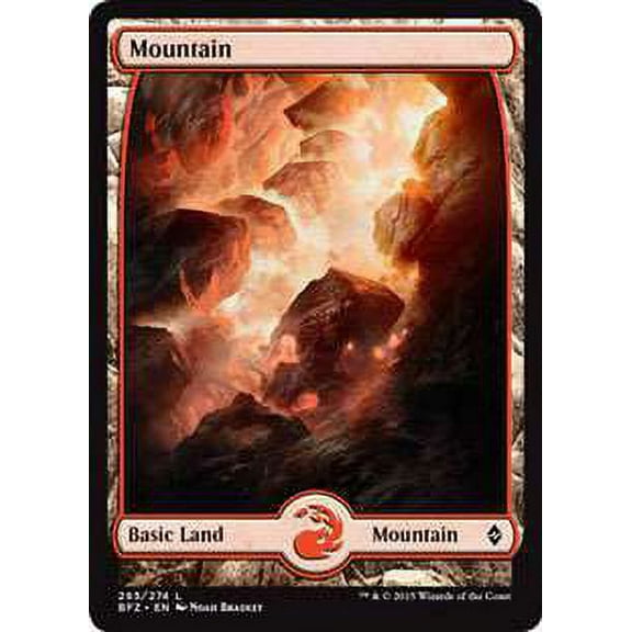 MtG Battle for Zendikar Land Mountain (Full-Art, Foil) #265