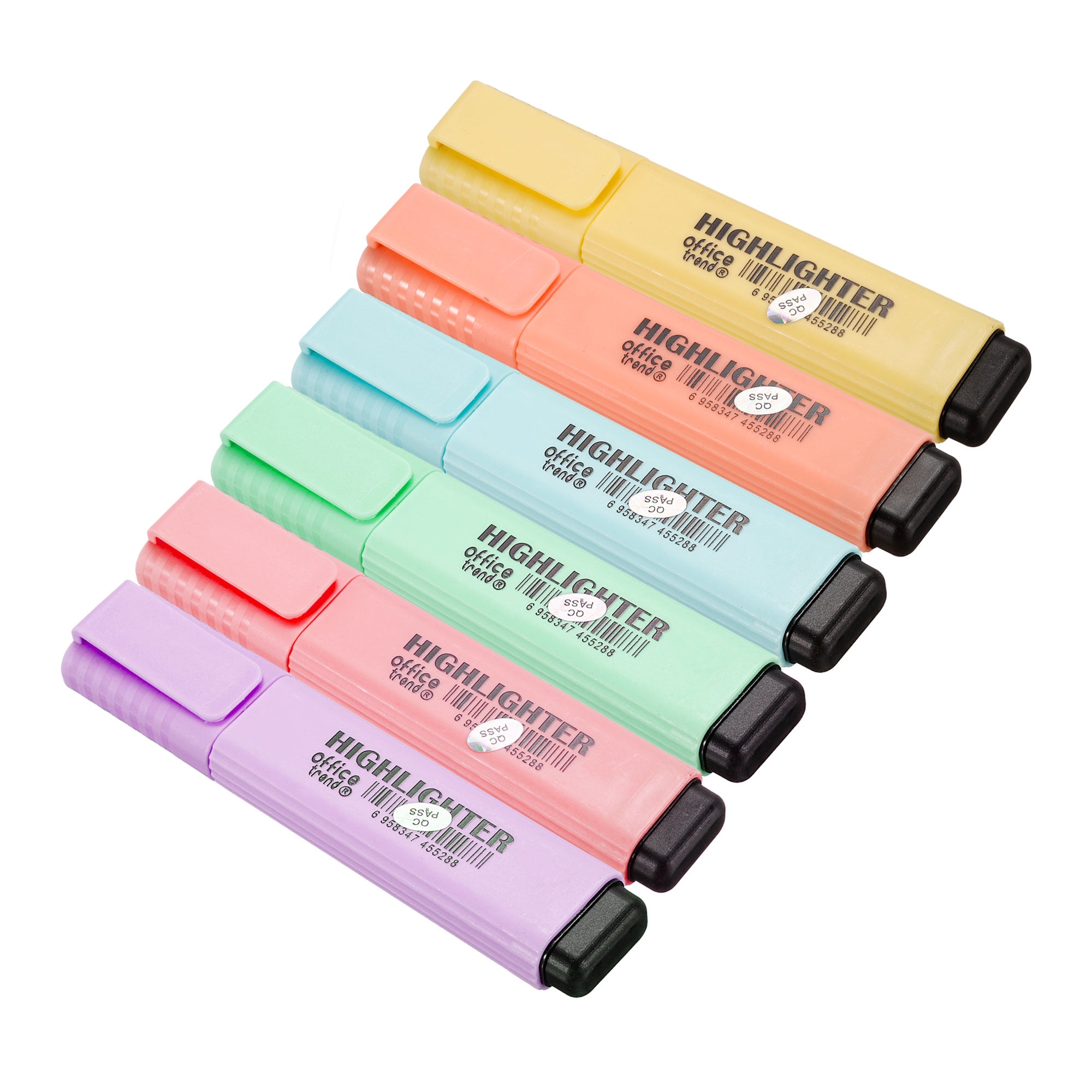 Uxcell Highlighter Pen Quick Dry Broad Tip Underline Writing Marker 6  Colors 6 Pack 