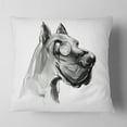 thumbnail image 2 of Designart English Bulldog with Monocle - Animal Throw Pillow - 18x18, 2 of 5
