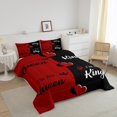 thumbnail image 3 of His And Hers Bedding Set King And Queen Crown Comforter Set For Couple Men Women Mr Mrs,Valentine'S Day Wedding Down Comforter Gifts,Romantic Love Heart Bed Set 3 Pcs Full Size, 3 of 7