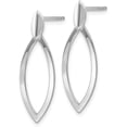 thumbnail image 2 of Solid Sterling Silver Rhodium-plated Polished Post Dangle Earrings - 25.25mm, 2 of 6