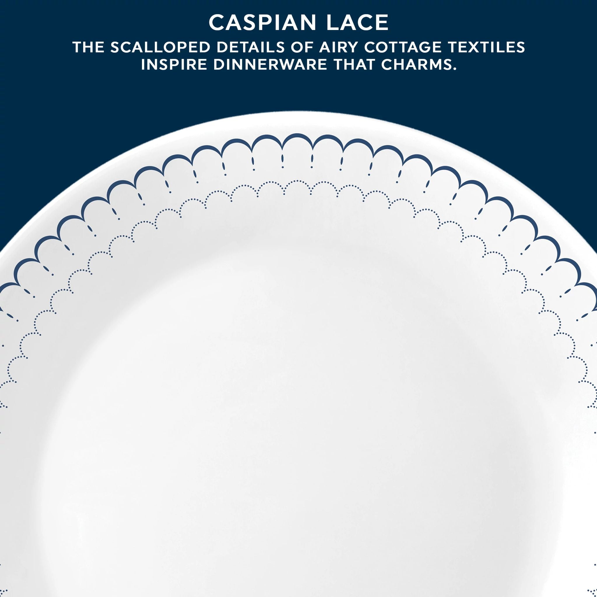 Corelle Caspian Lace 18-Piece Glass Dinnerware Set (Service for 6)