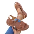 thumbnail image 6 of Xdegoge Womens Sandals Open Toe Sporty Gladiator Sandals Multi Straps Laser Cut Studded Ankle Buckle Arch Support Flatform Walking Shoes, 6 of 9