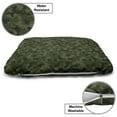 thumbnail image 3 of Camouflage Pet Bed, Dark Tones Camo Warrior Fashion Inspired Pattern, Chew Resistant Pad for Dogs and Cats Cushion with Removable Cover, 24" x 39", Green Evergreen, by Ambesonne, 3 of 4