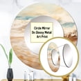 thumbnail image 3 of Designart "Amber And Azure Serene Shoreline" Coastal Beach Rund Mirror For Wall Decor - Large Beige Round Print Mirror - Round Coastal Mirror - Wall Mounted Round Large Mirror - 23" x 23", 3 of 6