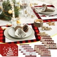 thumbnail image 3 of Christmas Placemats, Set of 4 Heat Resistant Stain Resistant Non-Slip Woven Linen Insulation Placemats, Washable Durable Elegant Table Mats for Dining, 3 of 3