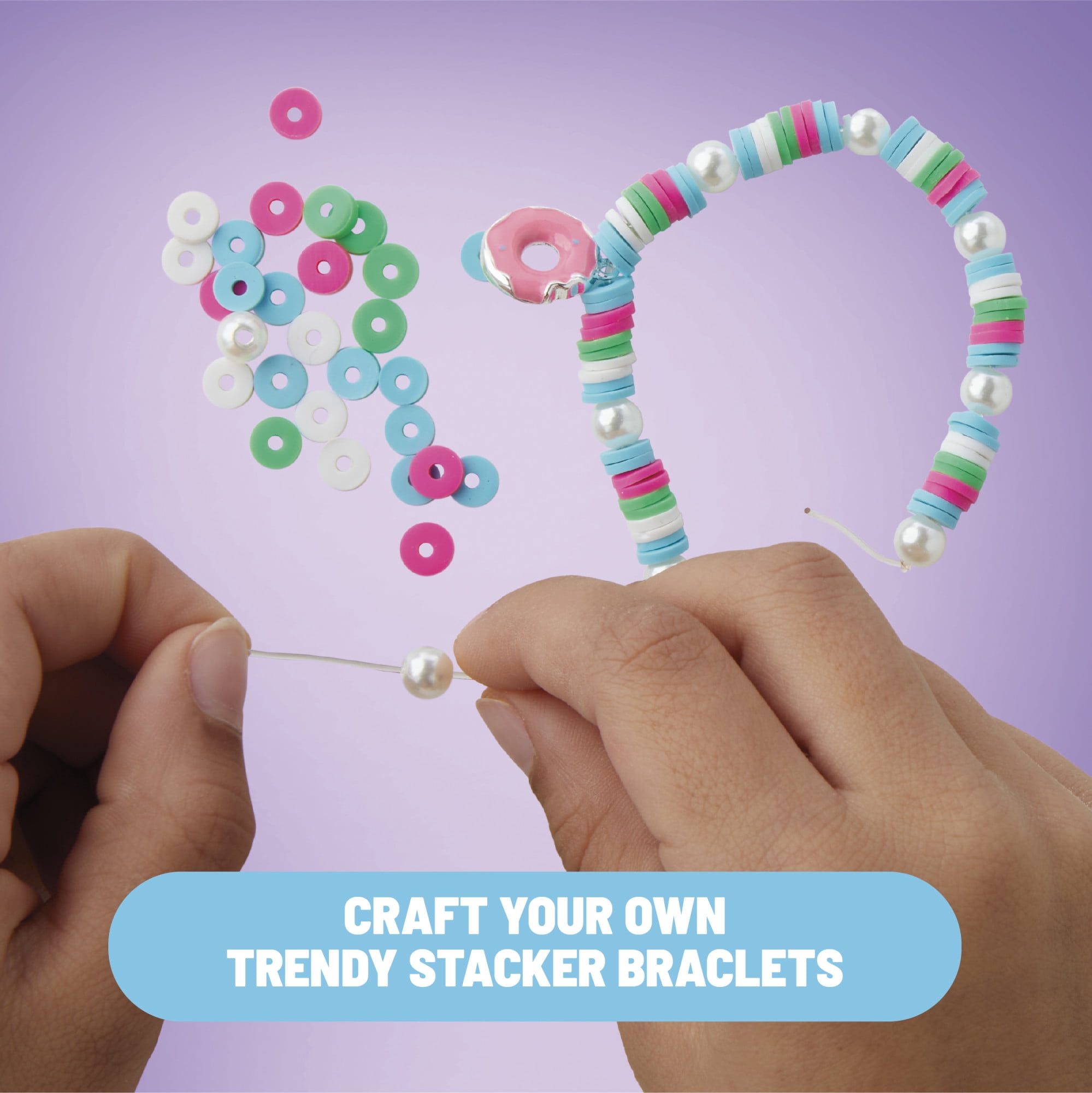 Claire’s® DIY Stacking Bracelets Jewelry Craft Set, Kids Craft Kit, Bracelet Making, Arts & Crafts for Girls