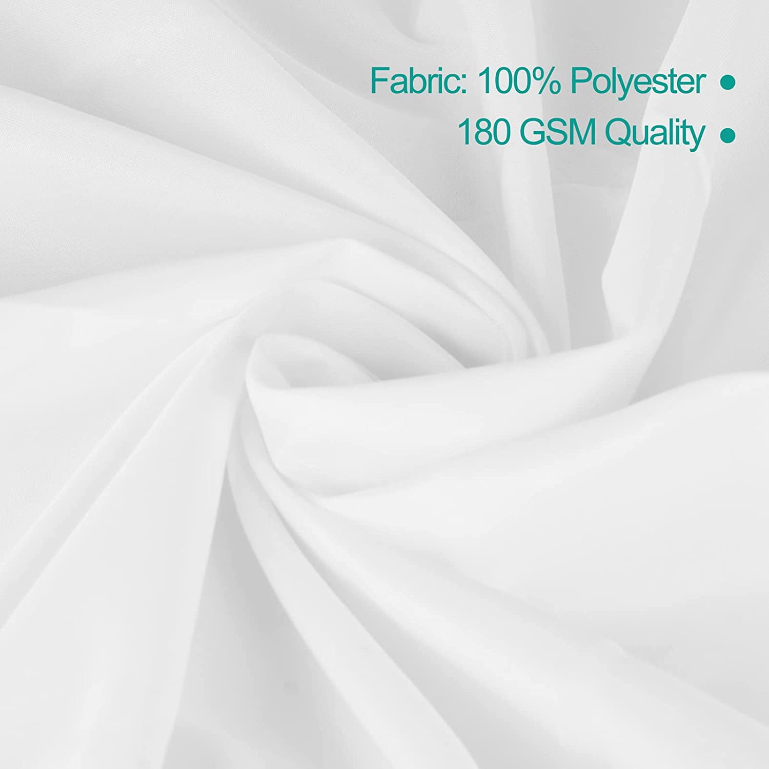 Emart 6 Pack Rectangle Tablecloth,60×102 inch White 100% Polyester,Banquet,Wedding,Party,Picnic