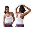 thumbnail image 3 of Workout Tank Tops for Women Square Neck Sleeveless Camisole Tops Seamless Racerback Gym Athletic Yoga Shirts White S, 3 of 7
