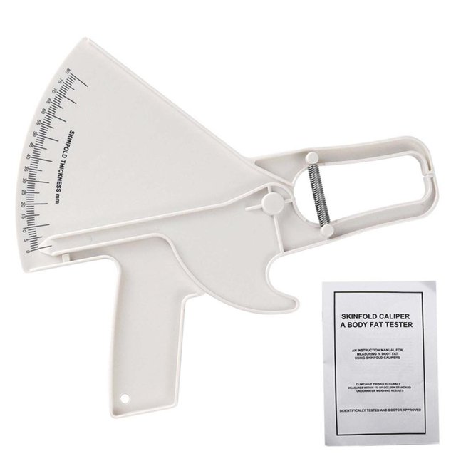 Professional Body Fat Caliper with Double Spring Mechanism and Tape Measure for Accurate Fitness Measurement, Portable Body Fat Percentage Tool for Home and Gym
