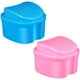 thumbnail image 5 of Rosenice 2pcs Case de dentaduras postables portátiles Contenedor de dentaduras postizas para el tamaño de la dentadizo para la dentadura postiza para la dentadura postiza, 5 of 6