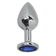 thumbnail image 4 of Bejeweled Anal Plug - Glamorous Alloy Metal Butt Plug for Solo Play & Couples - Hypoallergenic - P-Spot Pleasure for Men, Double Penetration for Women - Sparkle Your Sex Life - Large Dark Blue, 4 of 9
