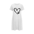 thumbnail image 4 of Tnhcen Stretchy Plus Size Sleep Dress Short Sleeve Round Neck Front Print Polyester Spandex S-2XL for All Body Types, 4 of 4