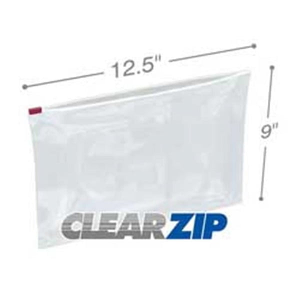 International Plastics CZSL31209 12.5 x 9 in. 0.003 Gauge ClearZip Slider Bag - Case of 100