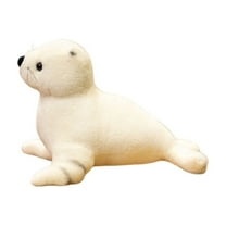 Wizlet Seal Plush Stuffed Animal White Cute Toy Pillow Kawaii Doll, White Chubby Seal Plush Hug Pillow Toy 11 inch White