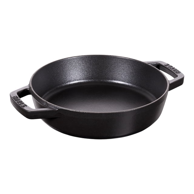 STAUB Poêles 20 cm / 8 Pouces Poêle en Fonte à Double Poignée, Noir