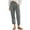Grey, variant on Ladies Summer Pants Fashion Solid Color Loose Pants with Pocket Casual Nine Point Trousers Track Pants for Women Green XXL