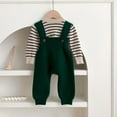 thumbnail image 2 of Toimothcn Baby Girls Pants Baby Knitted Jumpsuit Overalls Fall Winter Warm Losoe Fit Simple Solid Color Suspenders For Kids Suitable For Outdoor Sports, 2 of 4