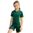 thumbnail image 4 of WAYUTE Boys Children's Football Uniform Set Quick Drying Sports Soccer Shirt for Kids Stretchy Short Sleeve Suit Casual Outfit Sets, 4 of 6