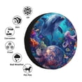 thumbnail image 3 of Bingfone Underwater Turtle Dolphin Octopus Spare Tire Cover Weatherproof Universal Wheel Protectors for RV Camper Travel Trailer SUV Truck-14 inch, 3 of 8