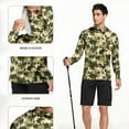 thumbnail image 5 of Men's UPF 50+ Fishing Hoodie with Mask – Camo Print Long Sleeve Sun Shirt, Lightweight Quick-Dry Rash Guard for Outdoor Camping & Hiking, 5 of 7