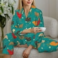 thumbnail image 6 of Hirioo Cute Hens And Rooster for Women's Pajama Sets 2 Piece Pjs Women's Long-Sleeved Pajama Set Button Down Sleepwear,S-XXL-Medium, 6 of 7