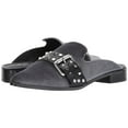 thumbnail image 3 of Shellys London Elon Grey Velvet Pointed Toe Metal Buckle Flats Mules Slides (Grey, 6), 3 of 7