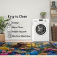thumbnail image 3 of 4x6 Rug, Wildflower Rug Washable Non Slip Soft for Living Room Bedroom, Multicolor Floral Area Rug, Girls Forest Flower Carpet, Wildflower Home Decor & Gifts, 3 of 7