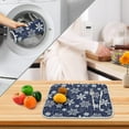 thumbnail image 4 of Christmas White Snowflakes Blue Xmas Dish Drying Mat Christmas Dish Drainer Mat for Kitchen Counter 18x24 inch Absorbent Microfiber Dishes Pad Xmas Winter Decoration, 4 of 8