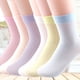 thumbnail image 1 of 5Pair Lot Summer Children Spring Short Socks Nylon Kids Girls Socks Solid Infantil older girl breathing Socks 6-12 years oldpink7-9T He Qiyong unisex, 1 of 1