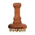 thumbnail image 1 of Peine de masaje de madera, cepillo , cepillo para el cabello, profesional de viaje con pasadores de latón, cabezal para masaje del cuero, 1 of 9