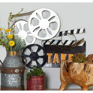  Metal Movie Reel Wall Art Abstract Antique Movie Theater Decor  Beautiful Movie Reel Wall Decor Contemporary Decorative Wall Art Film Reel  for Home Office Studio Decor (Colorful, Novelty Style) : Home