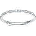 thumbnail image 2 of 2mm 925 Sterling Silver Wedding Band Cubic Zirconia Half Eternity Stackable Engagement Ring Size 3-13, 2 of 5