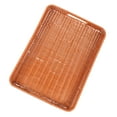 thumbnail image 3 of LABSERRON Brown Plastic Snack Tray for Storage Design Fits Kitchen Living Room 16.5 x 11.5 Inches, 3 of 8
