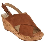 BCBGeneration Women's Glam Sliver Wedge Sandal – Synthetic Padded Footbed