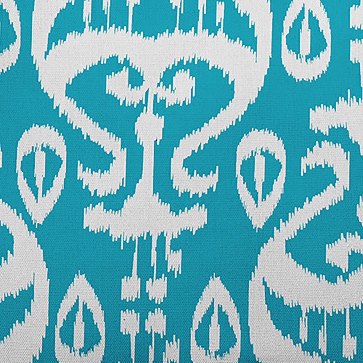 Simply Daisy, 14" x 20" Ikat Turquoise Decorative Ikat Outdoor Throw Pillow