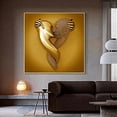 thumbnail image 3 of Love Heart 3D Effect Wall Art, Metallic Texture Figure Statue Art Canvas Painting 20 in Modern Wall Art for Bathroom Home Decor Canvas Artwork Decoration (Grey, Hold your heart tight), 3 of 9