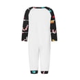 thumbnail image 4 of Elippeo Family Matching Christmas Pajamas, Letter  Elf Print Long-Sleeved Round Neck Tops + Candy Cane Pattern Trousers Sleepwear, 4 of 10
